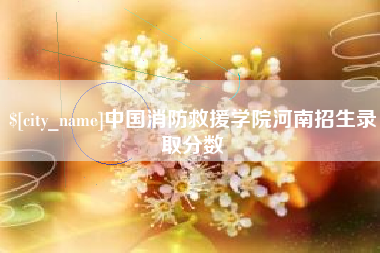 郑州中国消防救援学院河南招生录取分数