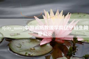 郑州中国消防救援学院辽宁招生简章公示