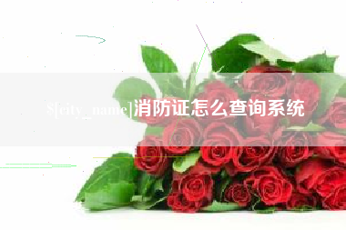 郑州消防证怎么查询系统
