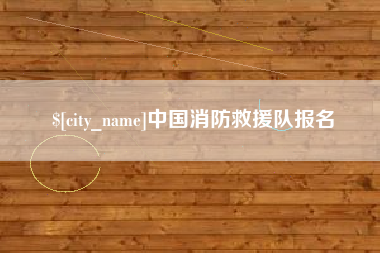 郑州中国消防救援队报名