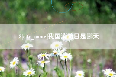 郑州我国消防日是哪天
