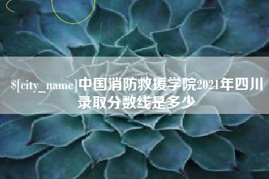 郑州中国消防救援学院2021年四川录取分数线是多少