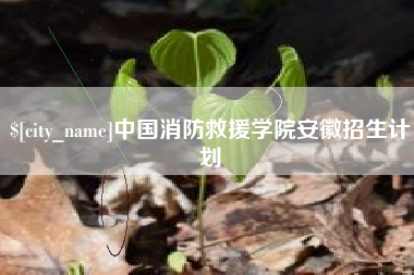 郑州中国消防救援学院安徽招生计划