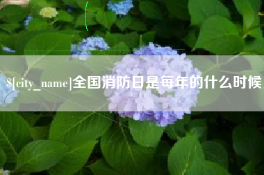 郑州全国消防日是每年的什么时候