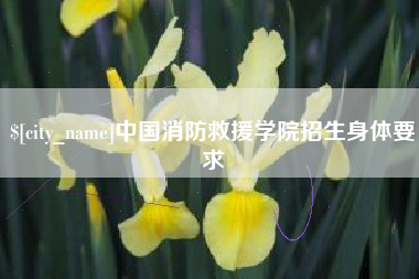 郑州中国消防救援学院招生身体要求