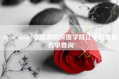 郑州中国消防救援学院辽宁省录取名单查询