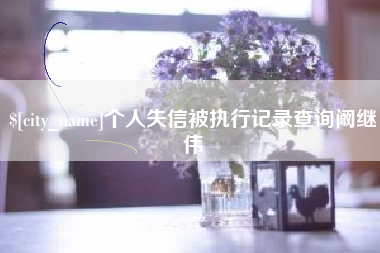 郑州个人失信被执行记录查询阚继伟