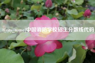 郑州中国消防学校招生分数线代码