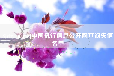 郑州中国执行信息公开网查询失信名单
