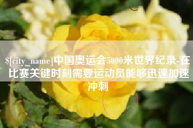 郑州中国奥运会5000米世界纪录-在比赛关键时刻需要运动员能够迅速加速冲刺
