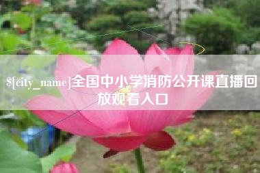 郑州全国中小学消防公开课直播回放观看入口