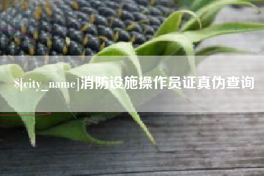 郑州消防设施操作员证真伪查询