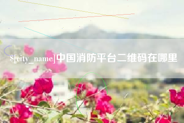郑州中国消防平台二维码在哪里