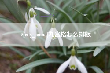 郑州九宫格怎么排版