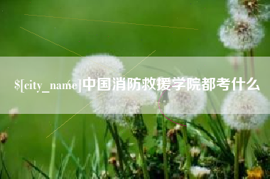 郑州中国消防救援学院都考什么