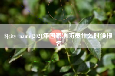 郑州2021年国家消防员什么时候报名