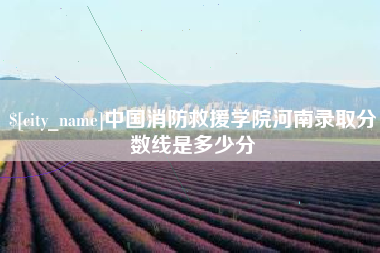 郑州中国消防救援学院河南录取分数线是多少分
