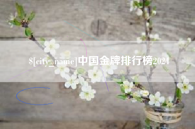 郑州中国金牌排行榜2024