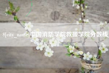 郑州中国消防学院救援学院分数线